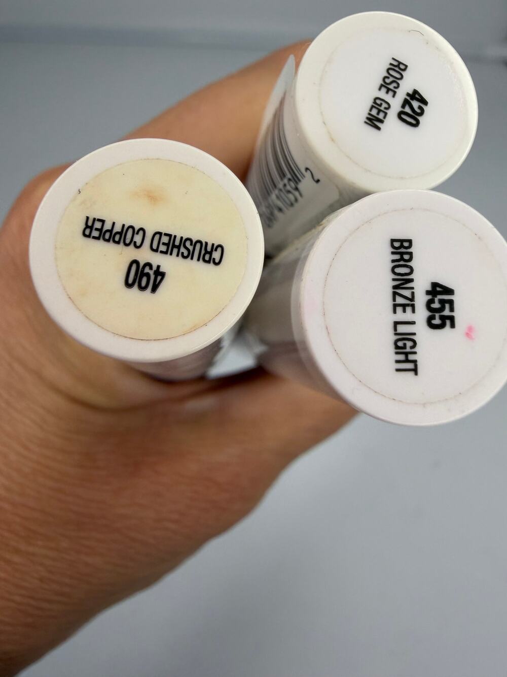 L'Oreal Brilliant Eyes Liquid Eyeshadow Lot 3 420 Rose Gem 455 Bronze 490 Copper